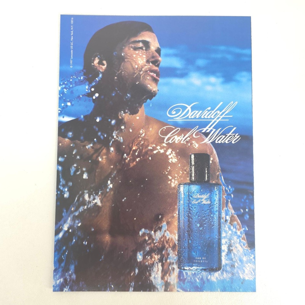 Davidoff Cool Water Cologne Vintage Print Ad 2002 Maxim Fragrance Boutique Y2K
